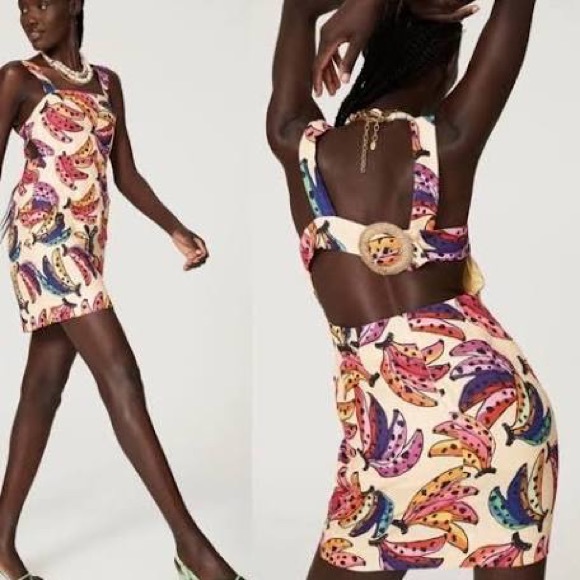 FARM Rio Dresses & Skirts - Farm Rio Banana Bunch Belted Mini Dress